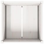 vidaXL Jardinière blanc 70x70x70 cm bois de pin massif
