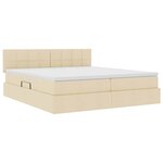vidaXL Lit de Rangement Crème 180 x 200 cm Cuir synthétique