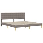 vidaXL Cadre de lit avec matelas Taupe 200 x 200 cm tissu
