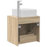 vidaXL Vanité de lavabo mural Chêne Sonoma 49 5 x 41 x 63 cm