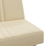 vidaXL Canapé-lit crème tissu