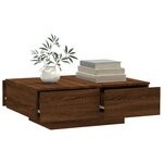 vidaXL Table basse Chêne marron 90x60x31 cm Bois d'ingénierie