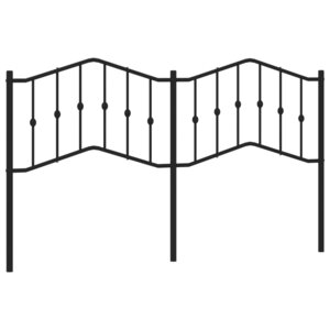 vidaXL Tête de lit métal noir 160 cm
