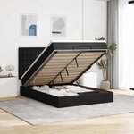 VidaXL Cadre de lit ottoman avec matelas noir 140x200 cm tissu