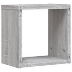 vidaXL Étagères flottantes Gris sonoma MDF Moyenne Montage mural