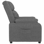 vidaXL Fauteuil inclinable Gris foncé Tissu