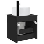 vidaXL Meuble de lavabo mural Noir 49 x 44 5 x 66 cm Bois d'ingénierie
