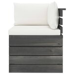 vidaXL Salon palette de jardin 6 Pièces avec coussins Bois de pin massif