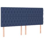 vidaXL Sommier à lattes de lit et matelas et LED Bleu 180x200 cm Tissu