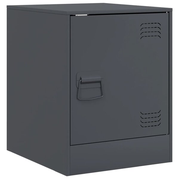 vidaXL Table de chevet anthracite 34 5x39x44 cm acier