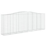 vidaXL Panier de gabions arqué 400x50x140/160 cm Fer galvanisé