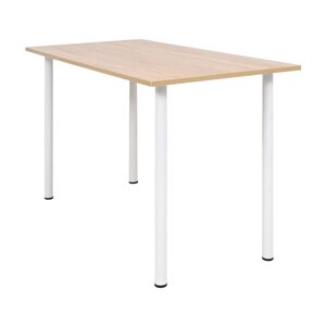 vidaXL Table à manger 120x60x73 cm Chêne et blanc