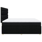 vidaXL Sommier à lattes de lit avec matelas Noir 200x200 cm Tissu