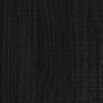 vidaXL Cadre de lit sans matelas noir bois massif 200x200 cm