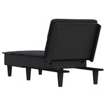 vidaXL Chaise longue noir tissu