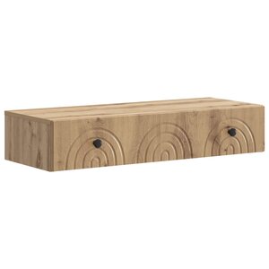 vidaXL Table d'appoint murale Chêne artisanal 87 5 x 34 5 x 17 cm