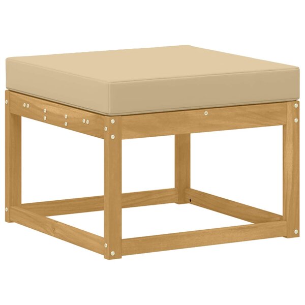 vidaXL Hocker d'extérieur Bois d'Acacia Massif Blanc