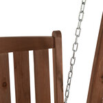 Balancelle de jardin 2 places dim. 1 6L x 1 2l x 1 65H m charge max. reco. 227 Kg toit pare-soleil intégré bois de sapin polyester vert