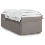 vidaXL Sommier à lattes de lit avec matelas Taupe 90x190 cm Tissu