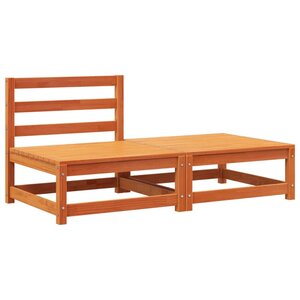 vidaXL Canapé de jardin sans accoudoirs repose-pieds bois pin massif