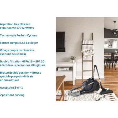BEKO Aspirateur VCO62602AB sans sac 2 5 l 170 Air Watts La Poste