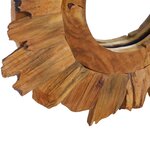 vidaXL Miroir mural 40 cm Teck Rond