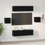 vidaXL Ensemble meuble TV 6 Pièces Chêne noir 60 x 30 x 30 cm