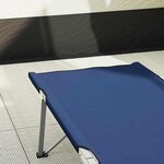 vidaXL Lit de camping pliant 2 Pièces Bleu 62 x 194 x 42 cm Tissu Oxford