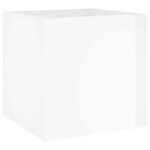 vidaXL Ensemble de meubles de couloir Blanc brillant Bois d'ingénierie