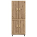 vidaXL Haut Armoire Montage mural Chêne artisanal 69 5 x 34 x 180 cm