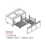 Soubassement baie libre - prof. 630 mm - gamme 700 - baron