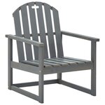 vidaXL Chaises de jardin 2 Pièces Gris Bois d'acacia solide