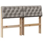 vidaXL Tête de lit capitonnée Taupe 120 cm Pin massif
