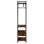 VidaXL Armoire à tiroirs chêne fumé 89x39x184 5 cm bois d'ingénierie