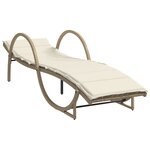 vidaXL Chaises longues lot de 2 avec table beige résine tressée