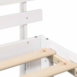 vidaXL Cadre de lit Blanc 90 x 190 cm Bois de pin massif