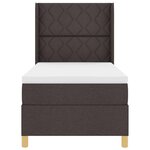 vidaXL Lit à ressorts avec matelas Marron 100 x 200 cm tissu