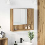 vidaXL Armoire Miroir avec étagère chêne artisanal 59 x 17 x 55 cm