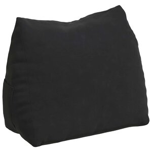 vidaXL Coussin de Dos Noir 45 x 20 x 35 cm Tissu en velours côtelé