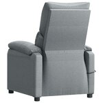 Vidaxl fauteuil inclinable électrique gris clair tissu