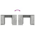 vidaXL Bureau gris béton 120x42x76 cm bois d'ingénierie