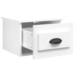 vidaXL Table de chevet murale blanc 41 5x36x28 cm