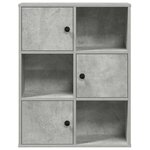 vidaXL Bibliothèque gris béton 60x24x76 5 cm bois d'ingénierie