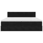 VidaXL Cadre de lit ottoman avec matelas noir 200x200 cm velours