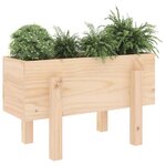vidaXL Jardinière 62x30x38 cm bois massif de pin