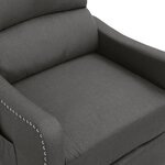 vidaXL Fauteuil de massage Gris foncé Tissu