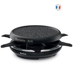 Tefal re12a810 neo deco raclette 2en1  appareil a raclette + grill 6 personnes  revetement antiadhésif  sans pba  fabriqué en france