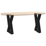 vidaXL Pieds de table basse 2 pièces Noir 38 x (42-43 3) cm Acier