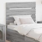 vidaXL Tête de lit Gris Sonoma 100 cm Bois d'ingénierie
