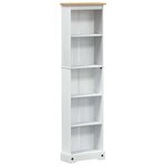 vidaXL Bibliothèque 46 x 20 x 170 cm Pin massif Blanc
